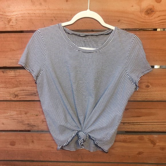 Madewell Tops - Madewell Tie-Front Striped Top (Medium)